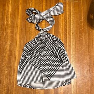 Banana Republic Black and White Striped Halter Top